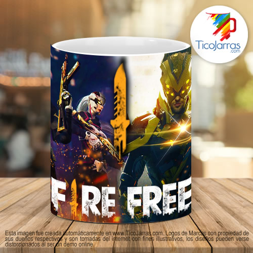 Tazas Personalizadas FREE FIRE 