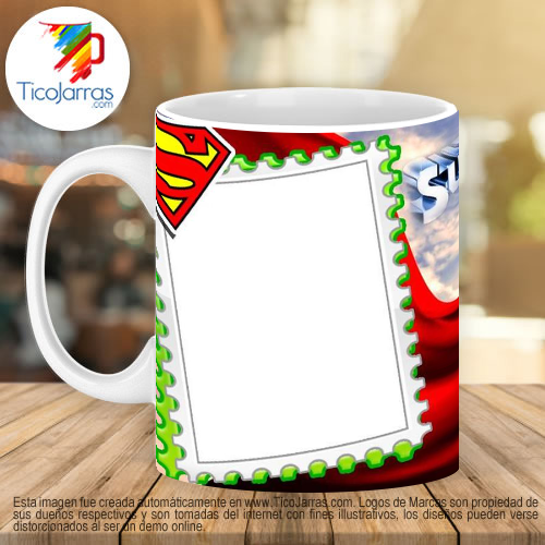 Jarras Personalizadas Superman con foto personalizada