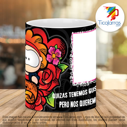 Tazas Personalizadas Quizas tenemos gustos diferentes, con foto