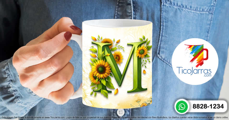 Artículos Personalizados Mamá Feliz Día, Tazas con Nombre incial M
