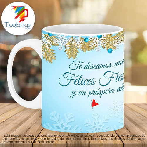 Jarras Personalizadas Felices Fiestas Gracias