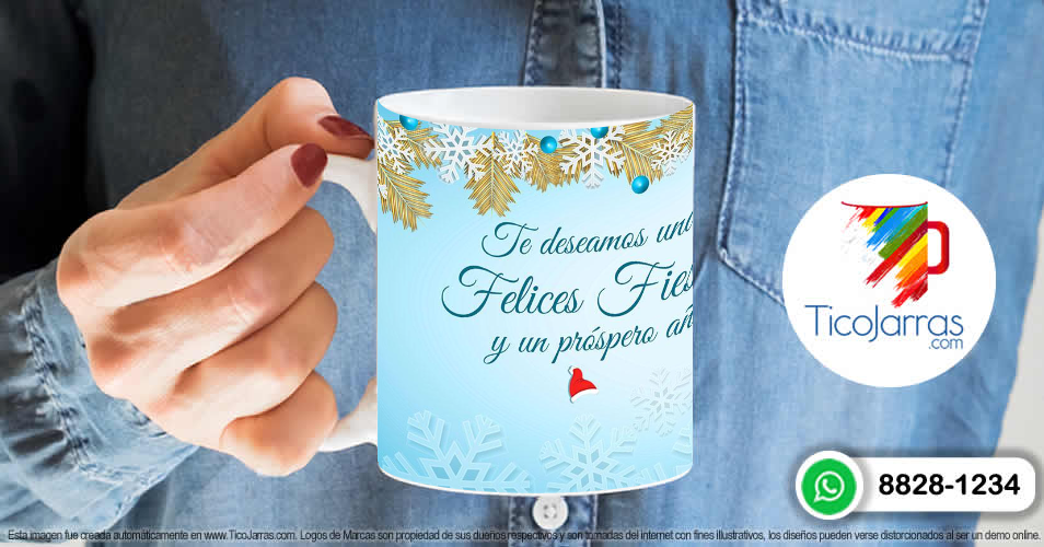 Tazas Personalizadas en Costa Rica Felices Fiestas Gracias