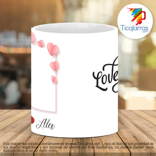 Tazas Personalizadas Taza con foto y nombre personalizado Love you