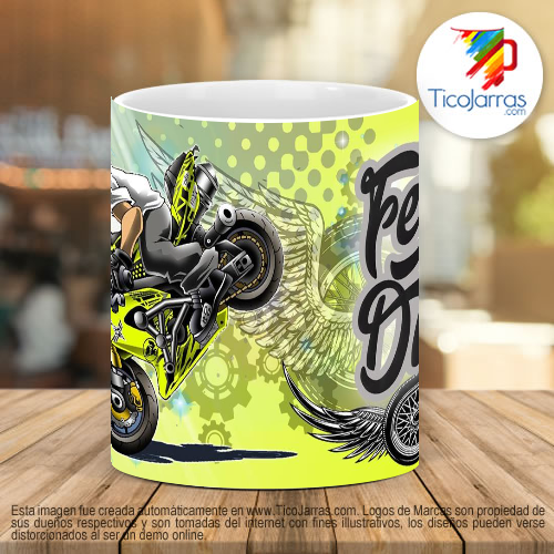Tazas Personalizadas Feliz Día  Biker