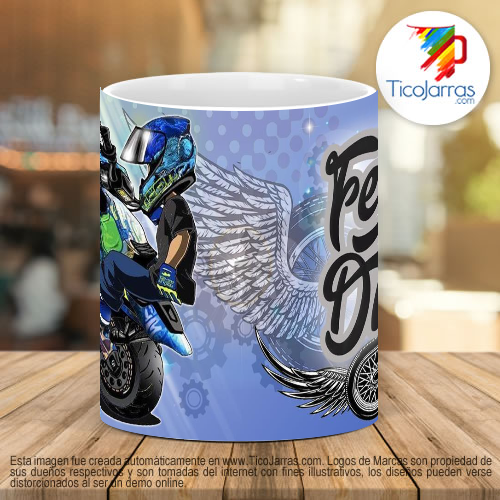 Tazas Personalizadas Feliz Día  Biker