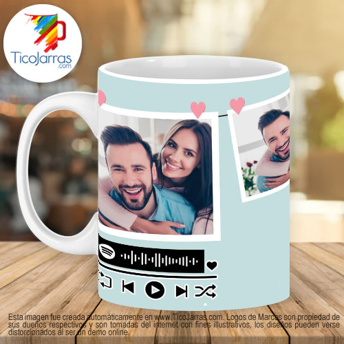 Jarras Personalizadas SPOTYFY- Lo mejor de mi vida eres tu