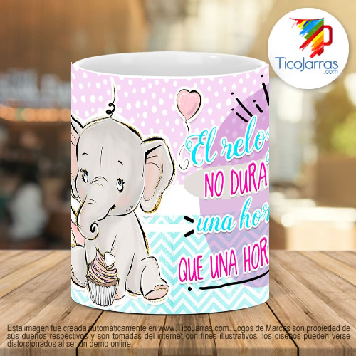 Tazas Personalizadas El reloj miente no dura lo mismo una hora contigo que una hora sin ti