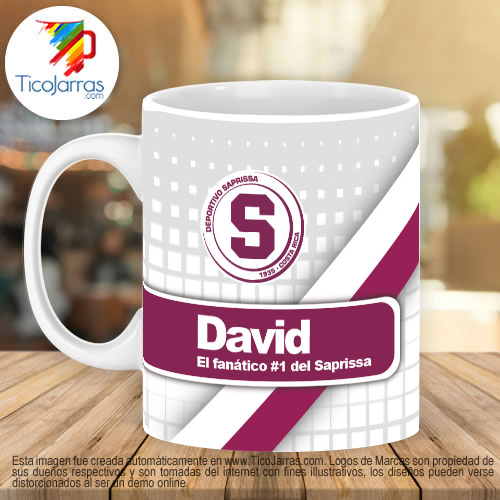 Jarras Personalizadas Taza de Saprissa personalizada con nombre