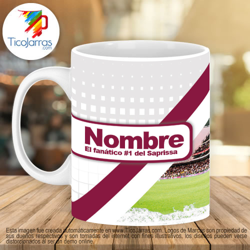 Jarras Personalizadas Taza de Saprissa personalizada
