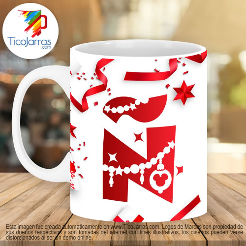 Jarras Personalizadas Taza Navideña con letra Ñ