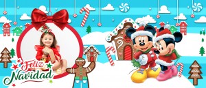Taza de Navidad de Mickey con foto