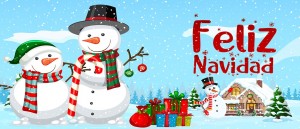 Feliz Navidad - Familia de nieve