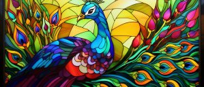 Pavo real elegante