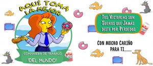 Aquí toman los Simpsoms - Compañera