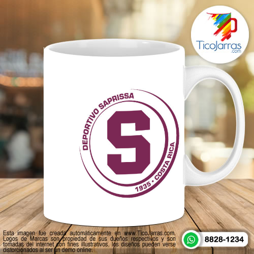 Taza de Saprissa, con escudos