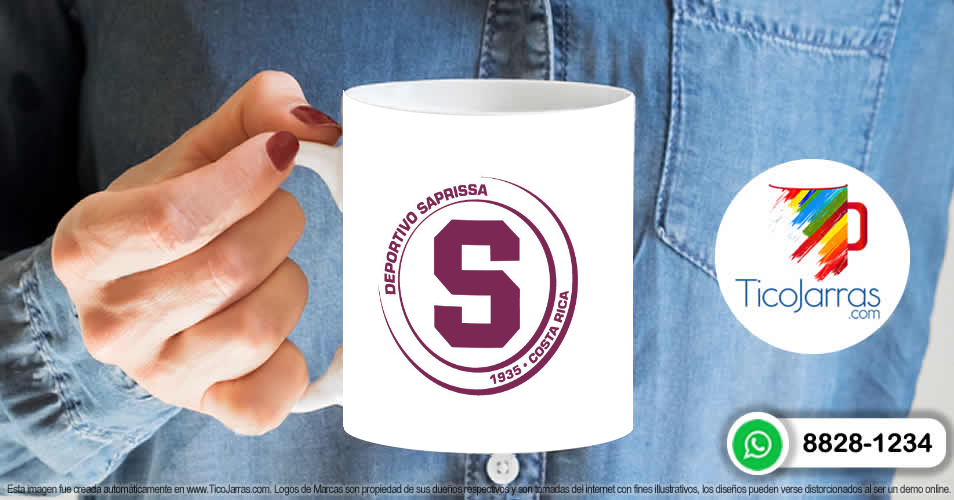 Artículos Personalizados Taza de Saprissa, con escudos