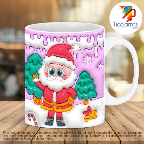 Navidad Santa y muñeco de nieve