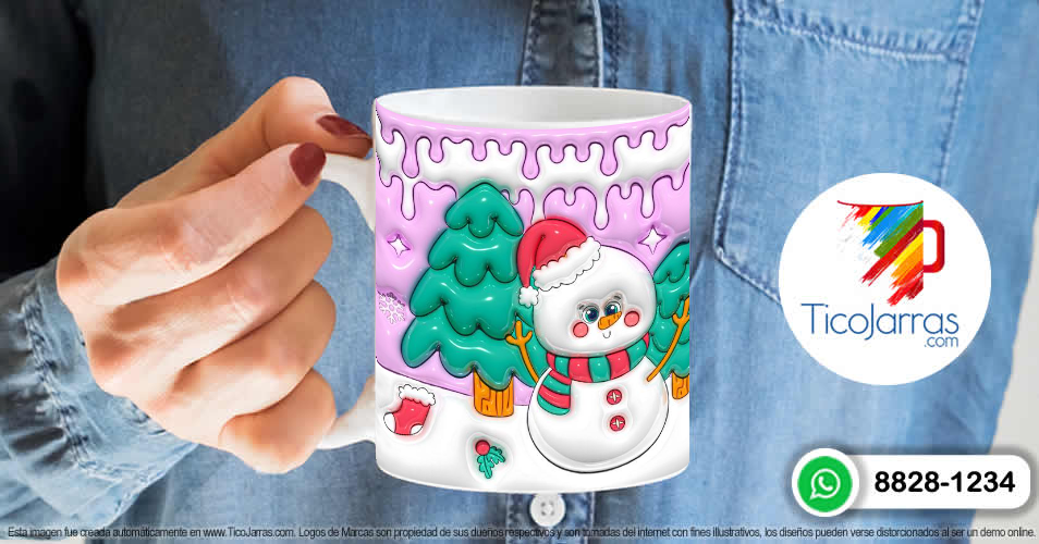 Artículos Personalizados Navidad Santa y muñeco de nieve