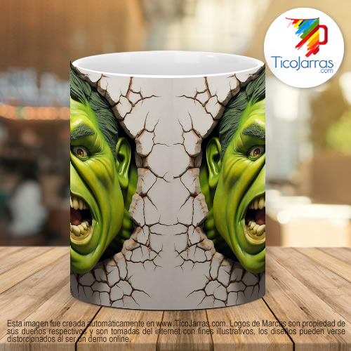 Tazas Personalizadas Hulk 3D