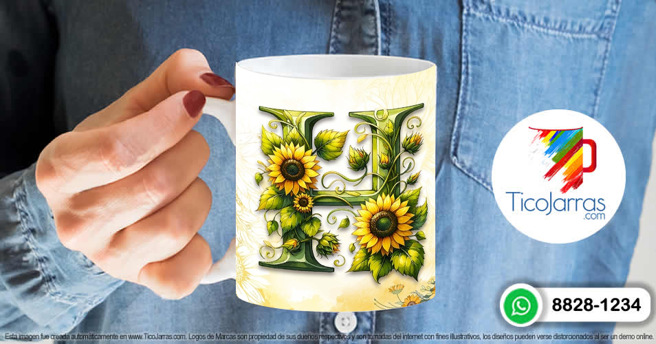 Artículos Personalizados Mamá Feliz Día, Tazas con Nombre incial H