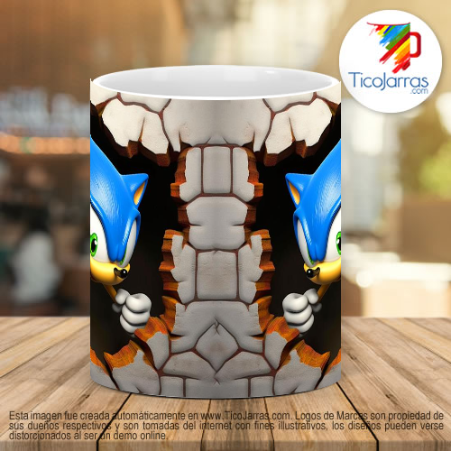 Tazas Personalizadas Sonic 3D