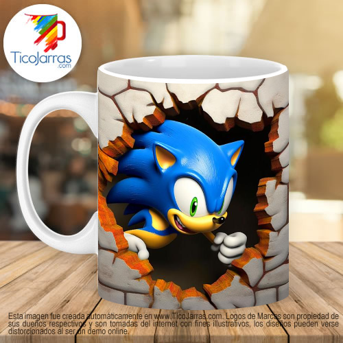 Jarras Personalizadas Sonic 3D
