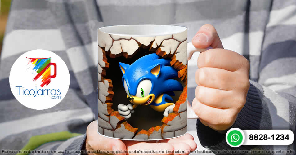 Tazas Personalizadas en Costa Rica Sonic 3D