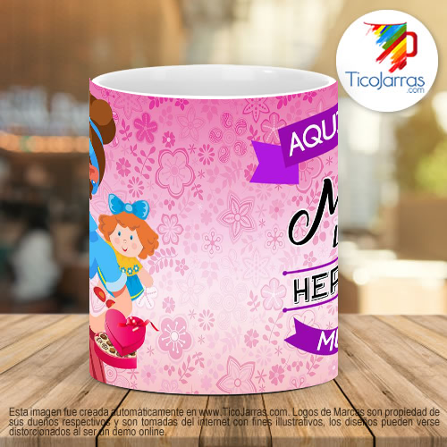 Tazas Personalizadas Aquí toma la mejor hermana del mundo
