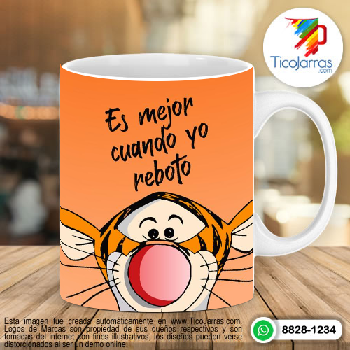 Tazas Personalizadas en Costa Rica Tigger Es mejor cuando yo reboto