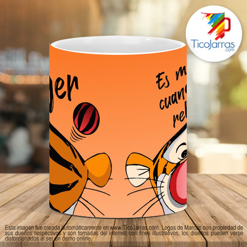 Tazas Personalizadas Tigger Es mejor cuando yo reboto