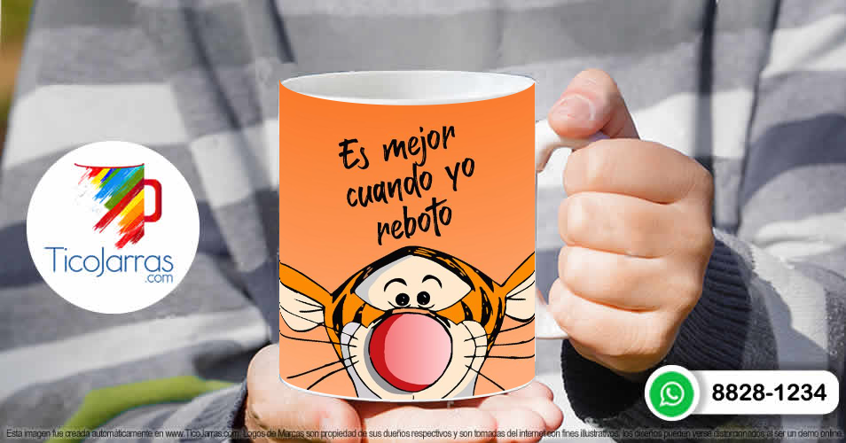 Tazas Personalizadas en Costa Rica Tigger Es mejor cuando yo reboto