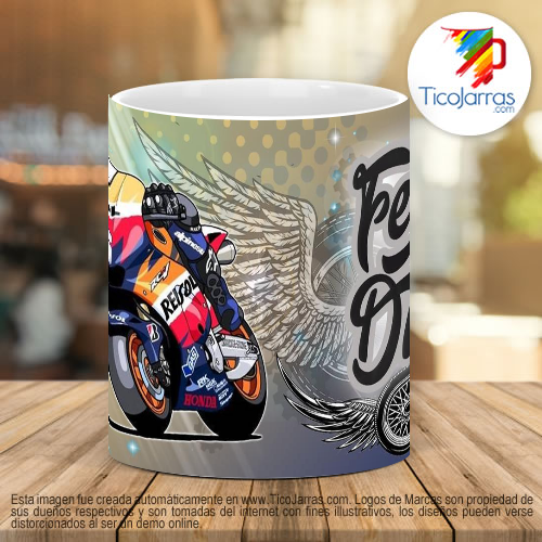 Tazas Personalizadas Feliz Día  Biker