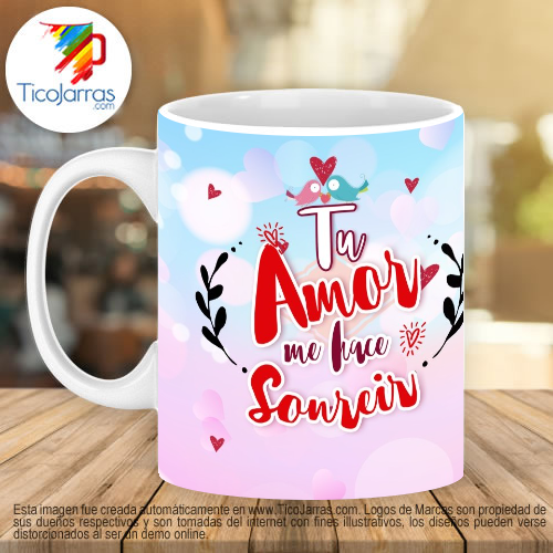 Jarras Personalizadas Tu amor me hace sonreir