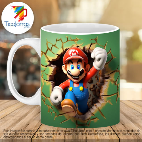 Jarras Personalizadas Mario Bros 3D