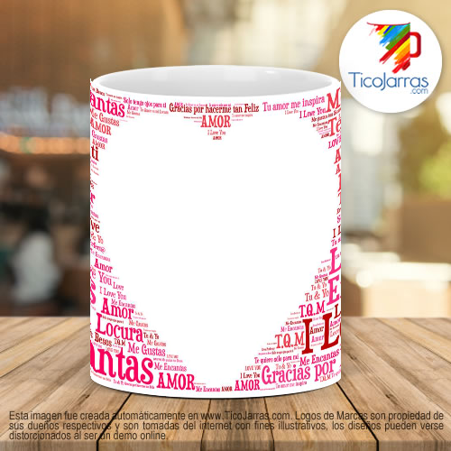 Tazas Personalizadas en Costa Rica Me encantas I love you con foto