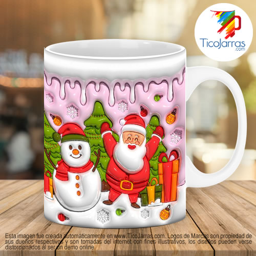 Santa y muñeco de nieve