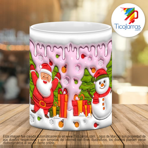 Tazas Personalizadas Santa y muñeco de nieve