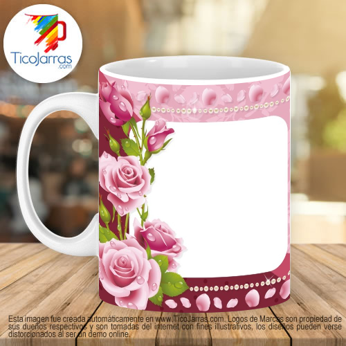 Jarras Personalizadas Te amo Mamá, incluye foto