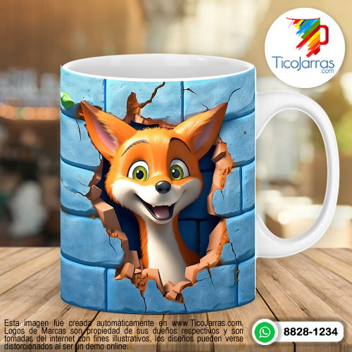 Tazas Personalizadas en Costa Rica Taza de Zorro 3D