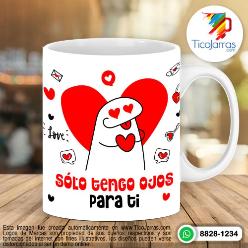 Tazas Personalizadas en Costa Rica Flork - Solo tengo ojos para tí