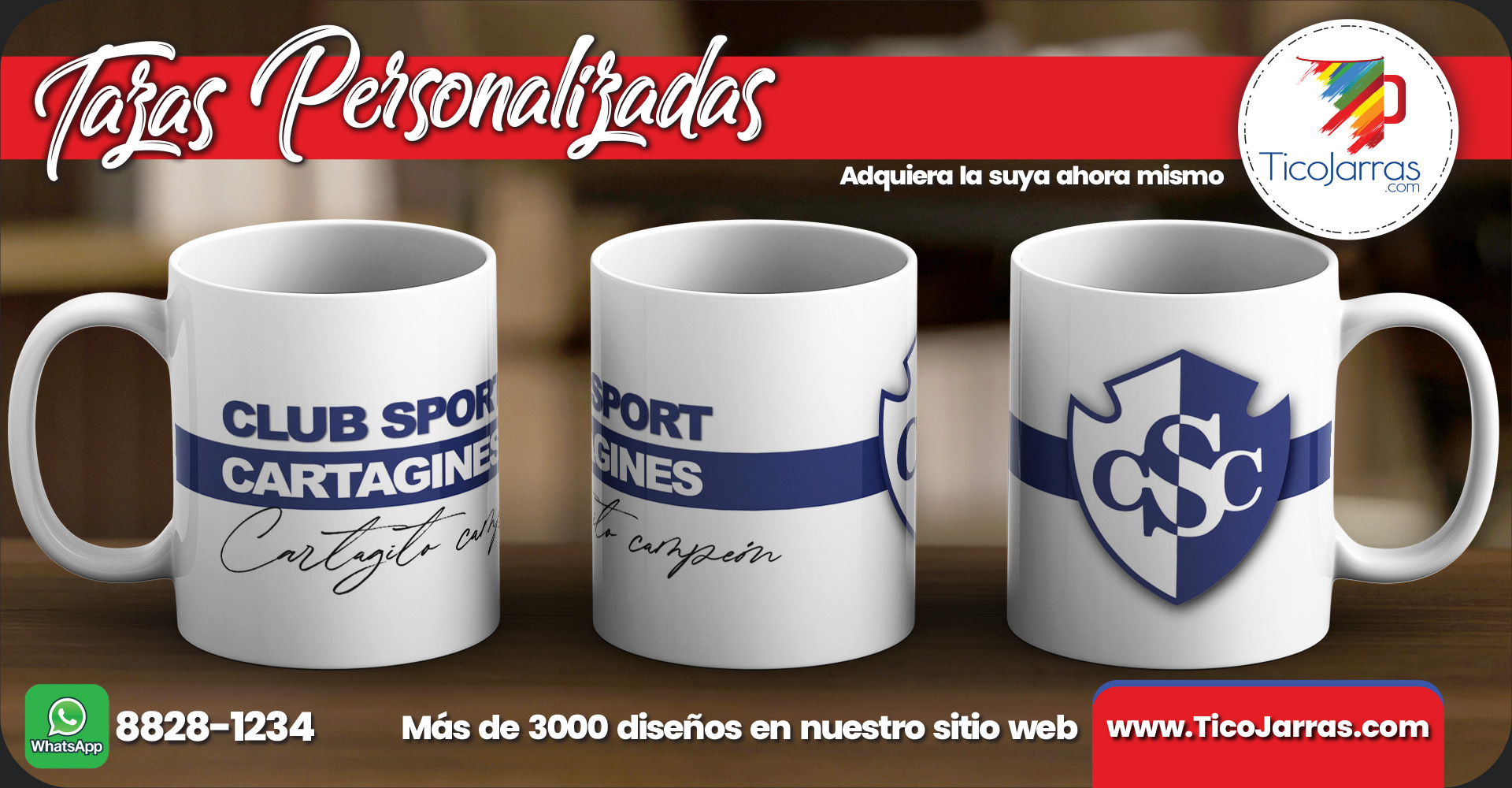 Tazas Personalizadas Cartaguito Campeón Taza del Cartaginés