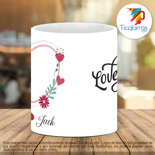 Tazas Personalizadas Taza con foto y nombre personalizado Love you