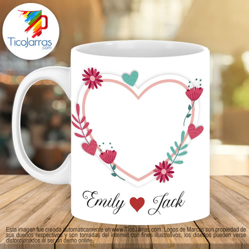 Jarras Personalizadas Taza con foto y nombre personalizado Love you