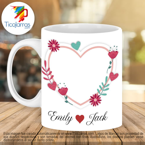 Tazas Personalizadas en Costa Rica Taza con foto y nombre personalizado Love you