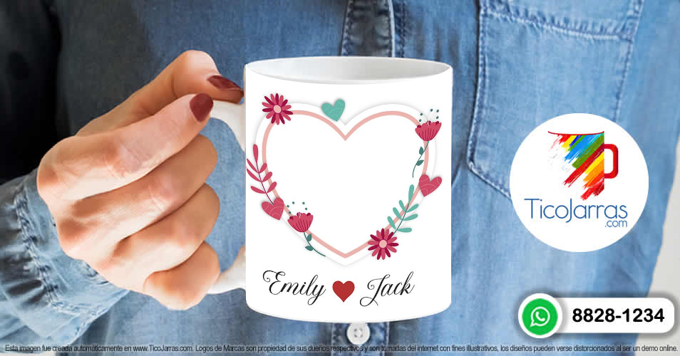 Tazas Personalizadas en Costa Rica Taza con foto y nombre personalizado Love you