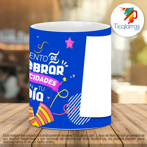Tazas Personalizadas Momento de Celebrar Cumpleaños, con foto