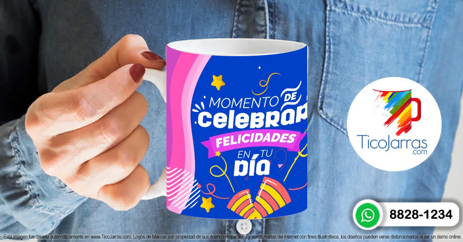 Tazas Personalizadas en Costa Rica Momento de Celebrar Cumpleaños, con foto
