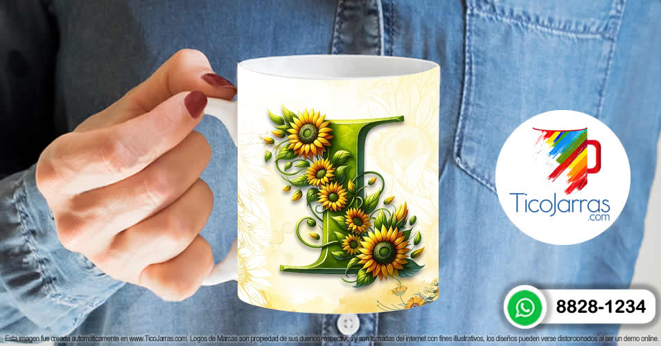Artículos Personalizados Mamá Feliz Día, Tazas con Nombre incial I