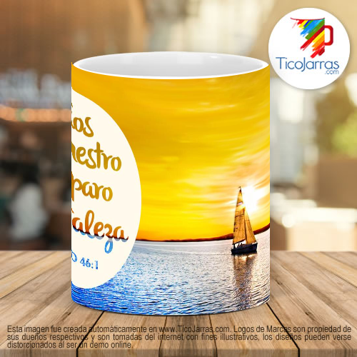 Tazas Personalizadas Dios nuestro amparo y fortaleza