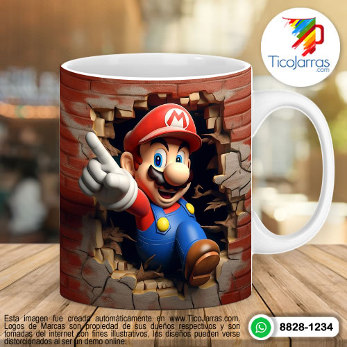 Tazas Personalizadas en Costa Rica Mario Bros 3D